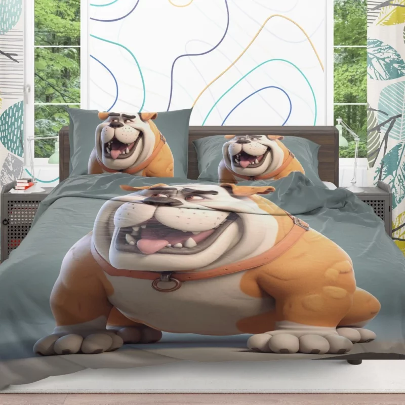 Big 3D Cartoon Dog Figurine Bedding Set