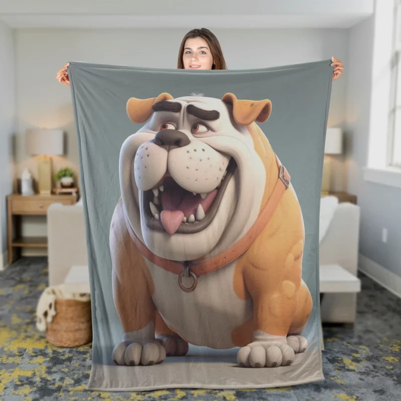 Big 3D Cartoon Dog Figurine Fleece Blanket 2