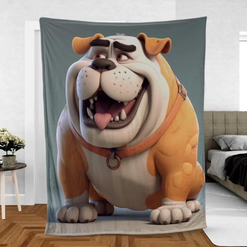 Big 3D Cartoon Dog Figurine Fleece Blanket