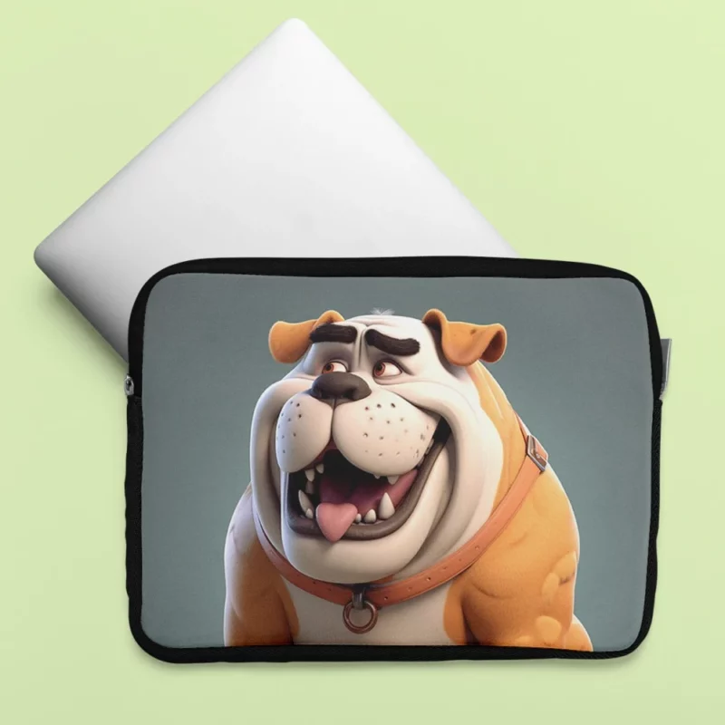 Big 3D Cartoon Dog Figurine Laptop Sleeve