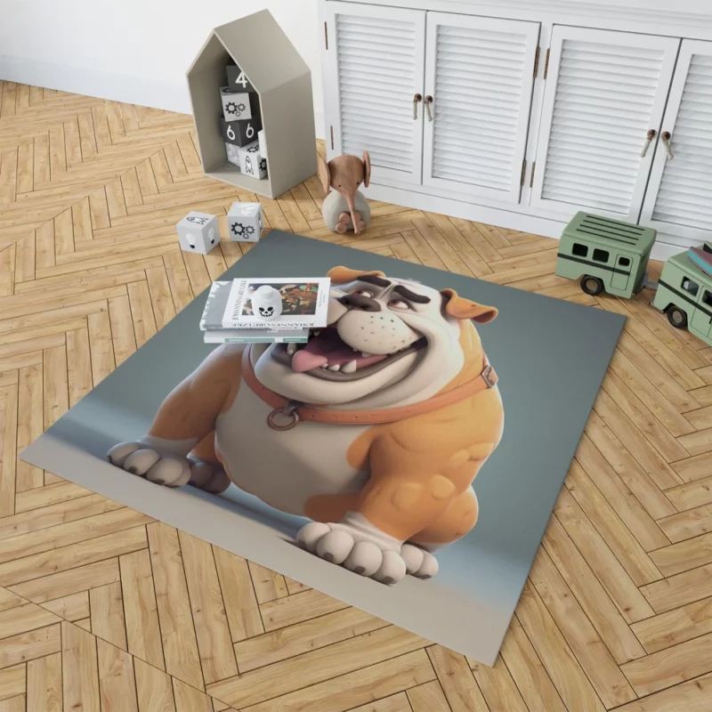 Big 3D Cartoon Dog Figurine Rug 1