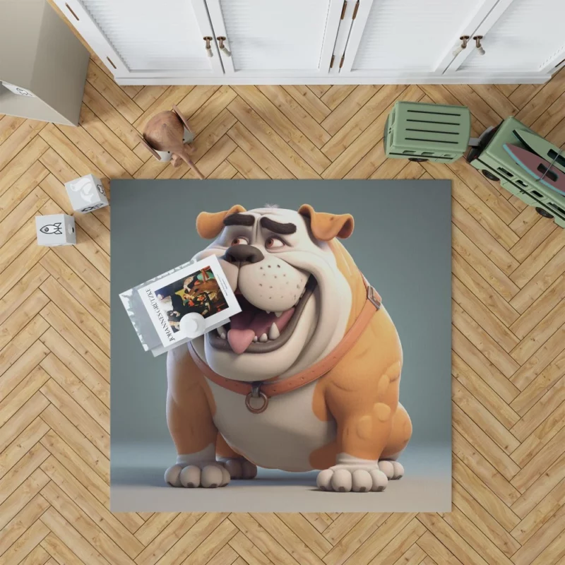 Big 3D Cartoon Dog Figurine Rug