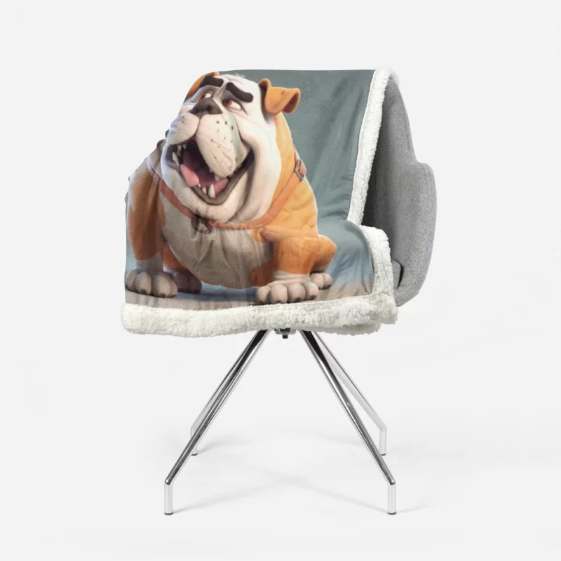 Big 3D Cartoon Dog Figurine Sherpa Fleece Blanket 1