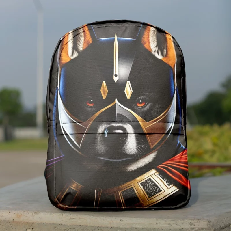 Black Hero Akita Dog Portrait Backpack