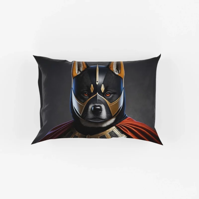 Black Hero Akita Dog Portrait Pillow Cases