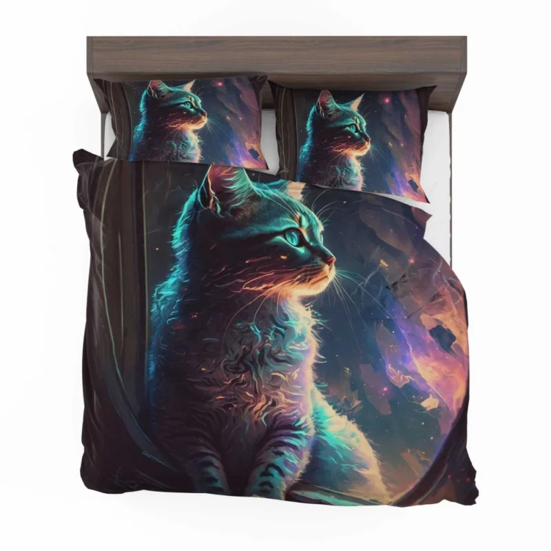 Blue-Eyed Cat Stargazing Bedding Set 2