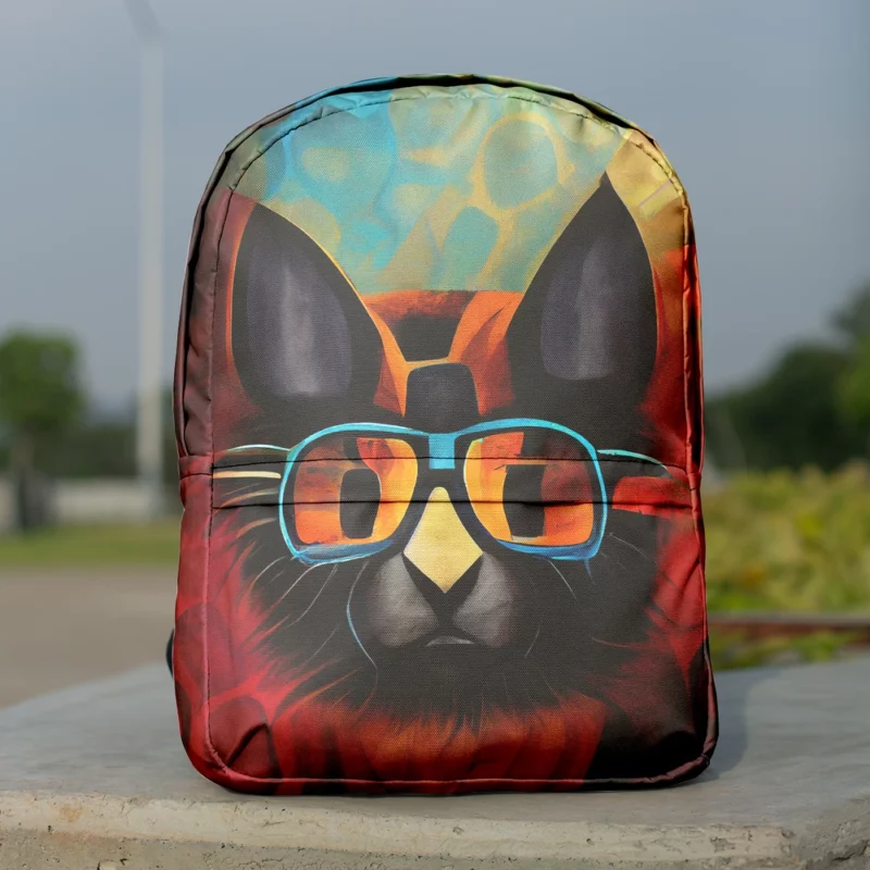 Bobcat Wearing Glasses Art Backpack