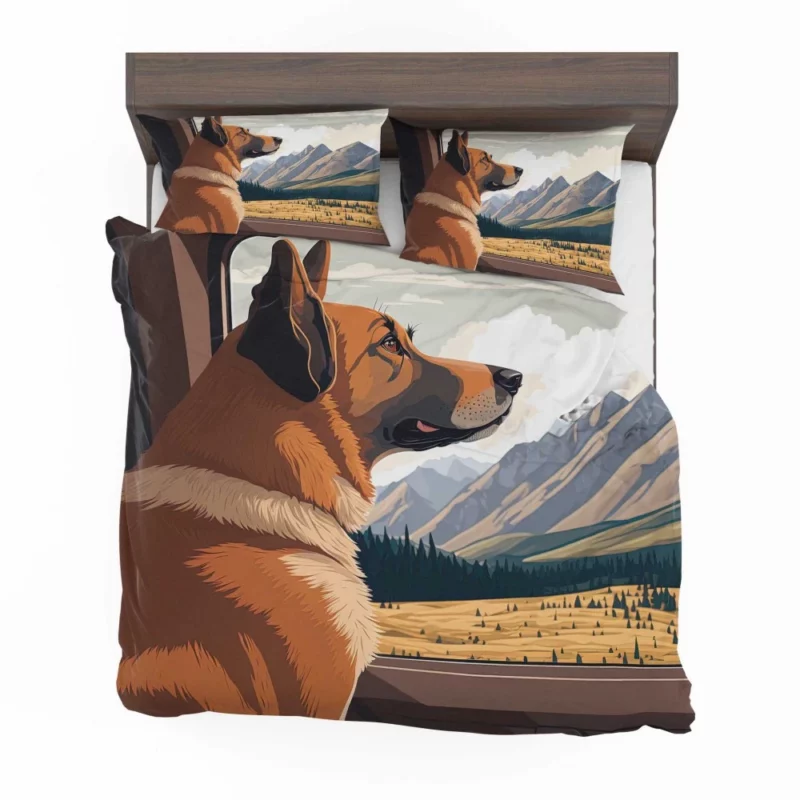 Brown Formosan Mountain Dog Sculpture Bedding Set 2