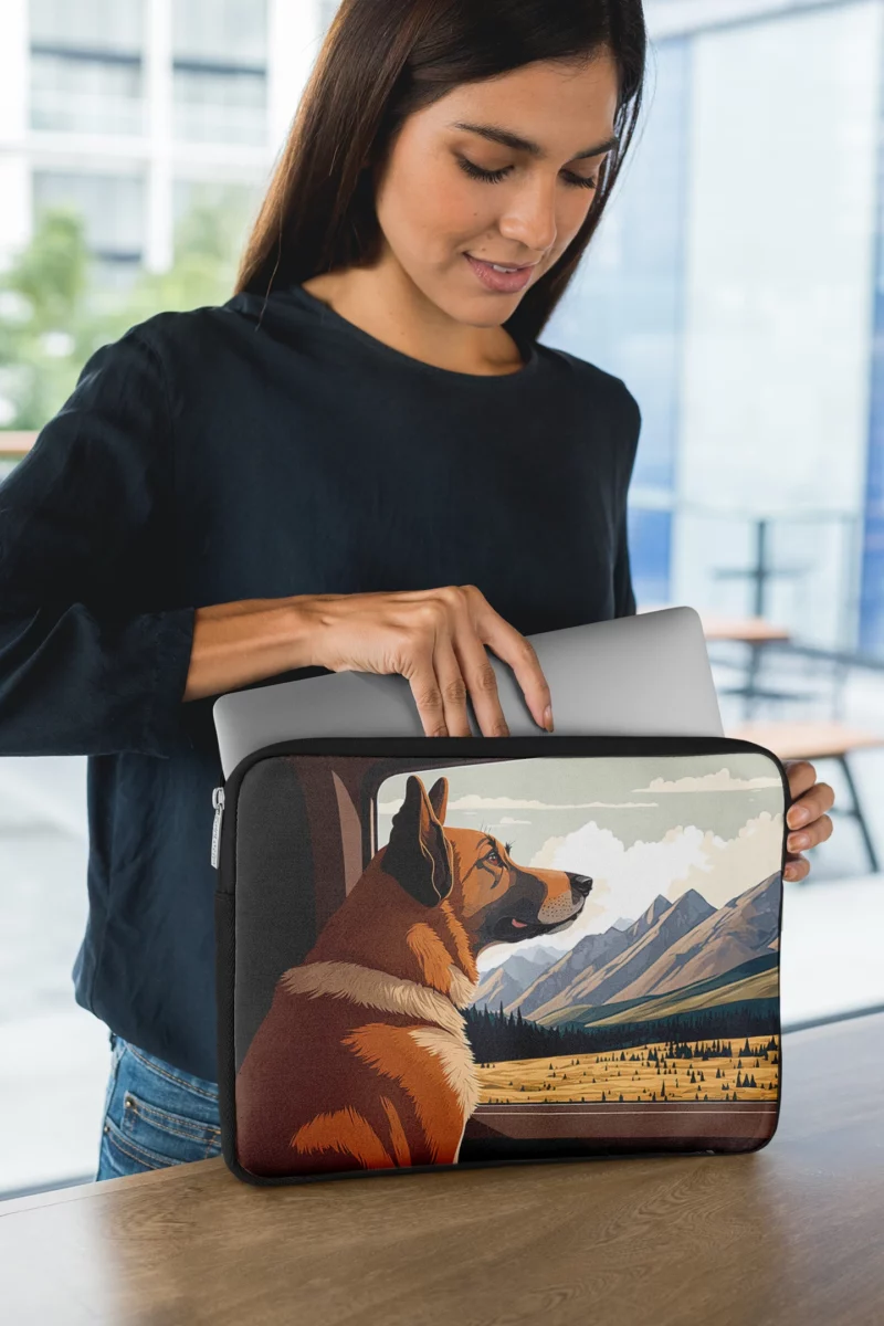 Brown Formosan Mountain Dog Sculpture Laptop Sleeve 1