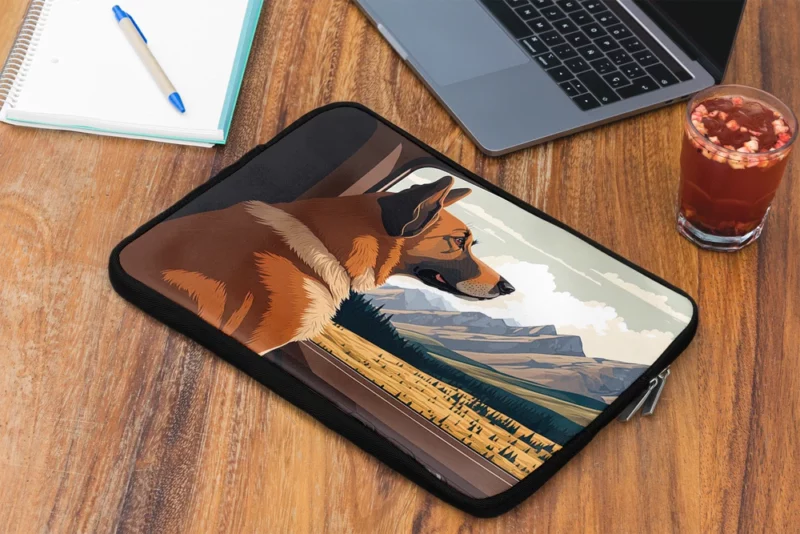 Brown Formosan Mountain Dog Sculpture Laptop Sleeve 2