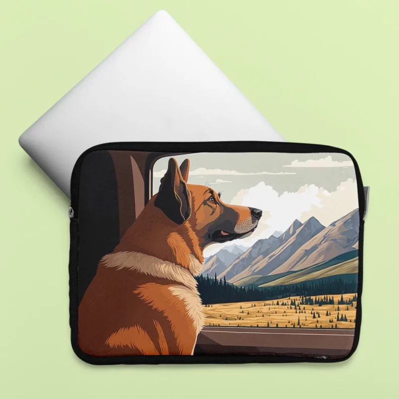 Brown Formosan Mountain Dog Sculpture Laptop Sleeve