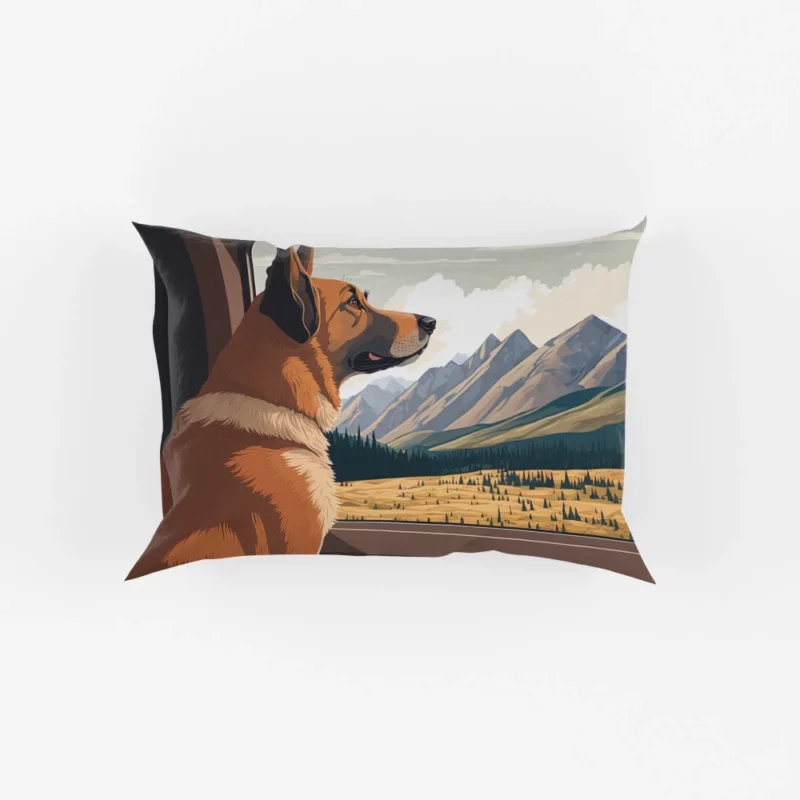 Brown Formosan Mountain Dog Sculpture Pillow Cases