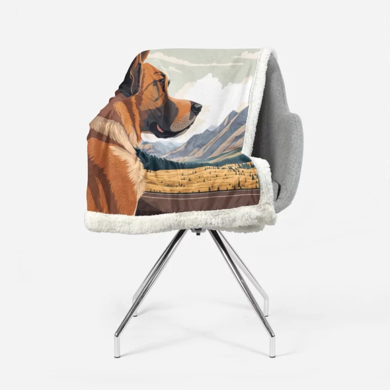 Brown Formosan Mountain Dog Sculpture Sherpa Fleece Blanket 1