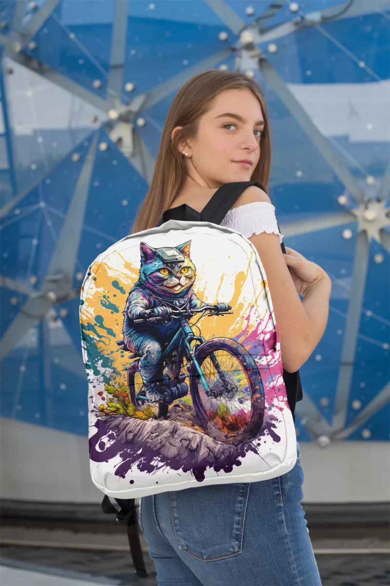 Cat Bike Helmet with Cat Design Backpack 2