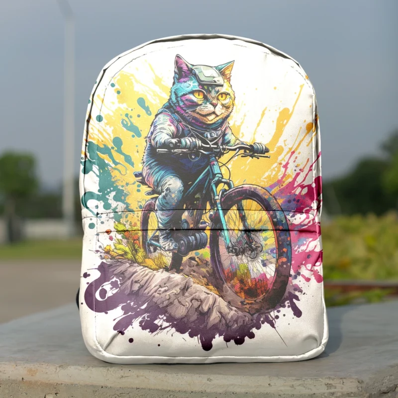 Cat Bike Helmet with Cat Design Backpack