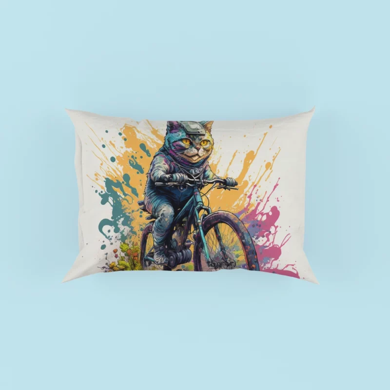 Cat Bike Helmet with Cat Design Pillow Cases