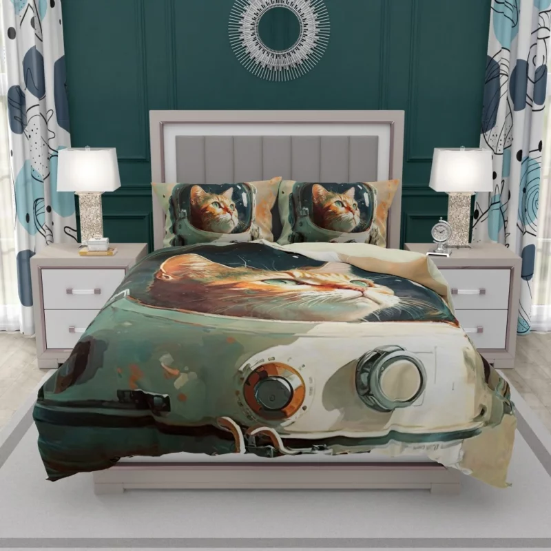 Cat as Astronaut Bedding Set 1