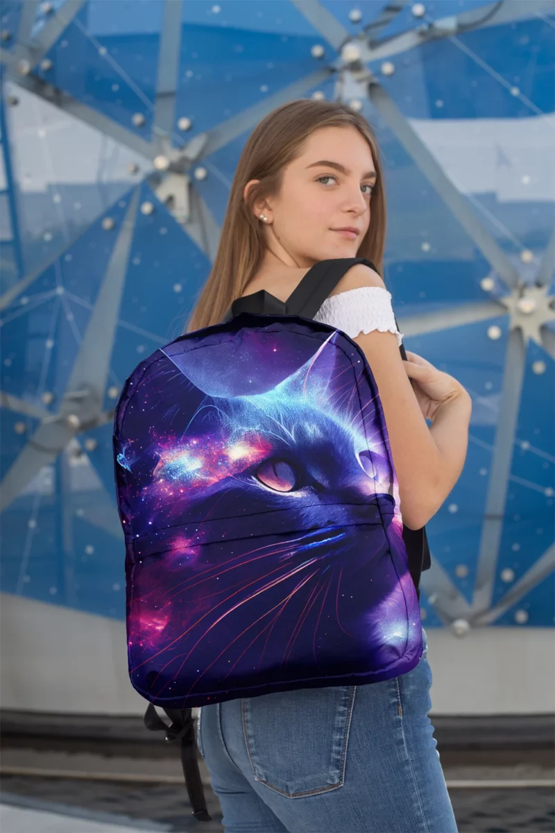 Cat in Night Sky Art Backpack 2