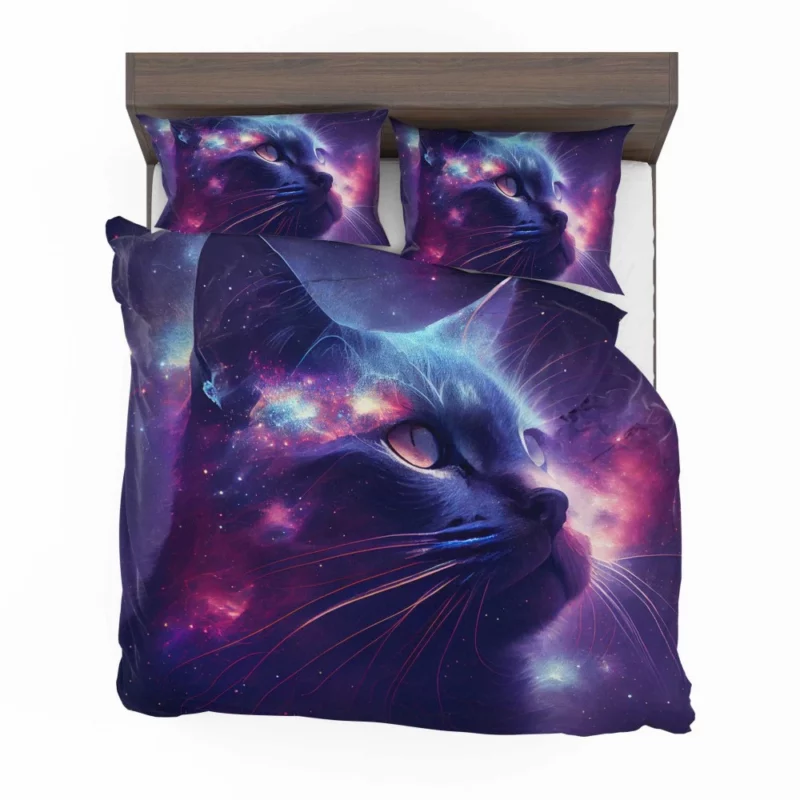 Cat in Night Sky Art Bedding Set 2