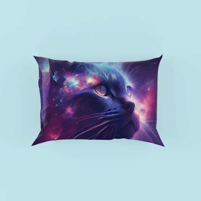 Cat in Night Sky Art Pillow Cases