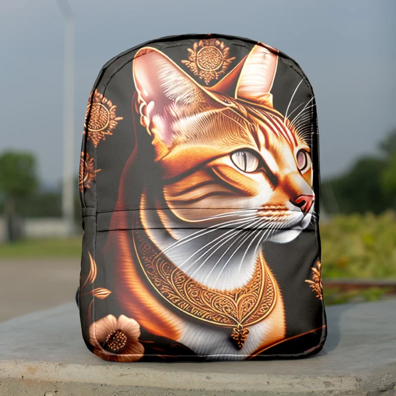 Cat with Golden Accents Backpack