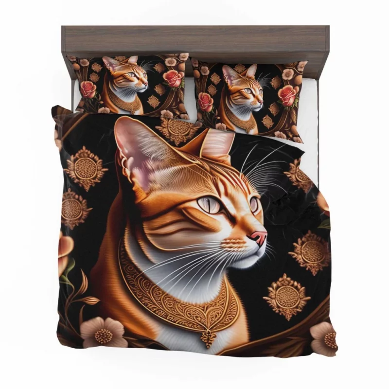 Cat with Golden Accents Bedding Set 2