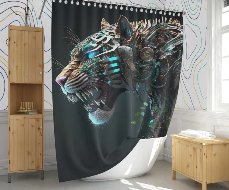 Chain-Headed Tiger  Shower Curtain 1