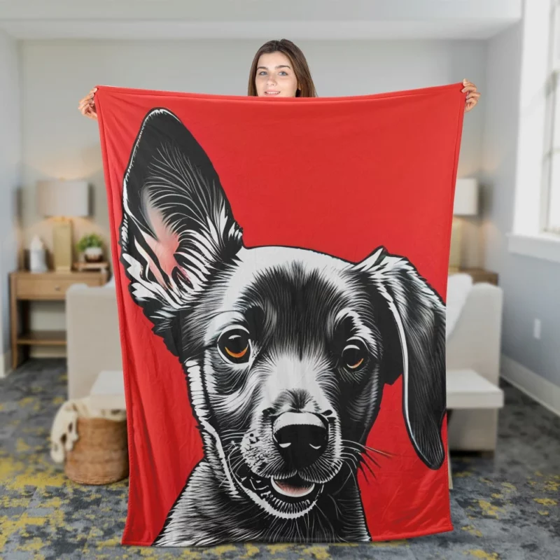 Charming Little Pooch Fleece Blanket 2