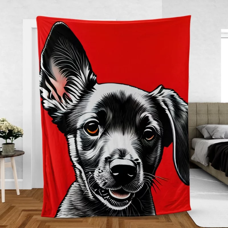 Charming Little Pooch Fleece Blanket