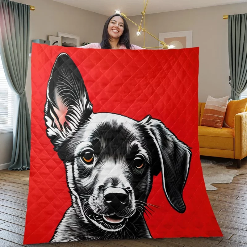 Charming Little Pooch Quilt Blanket