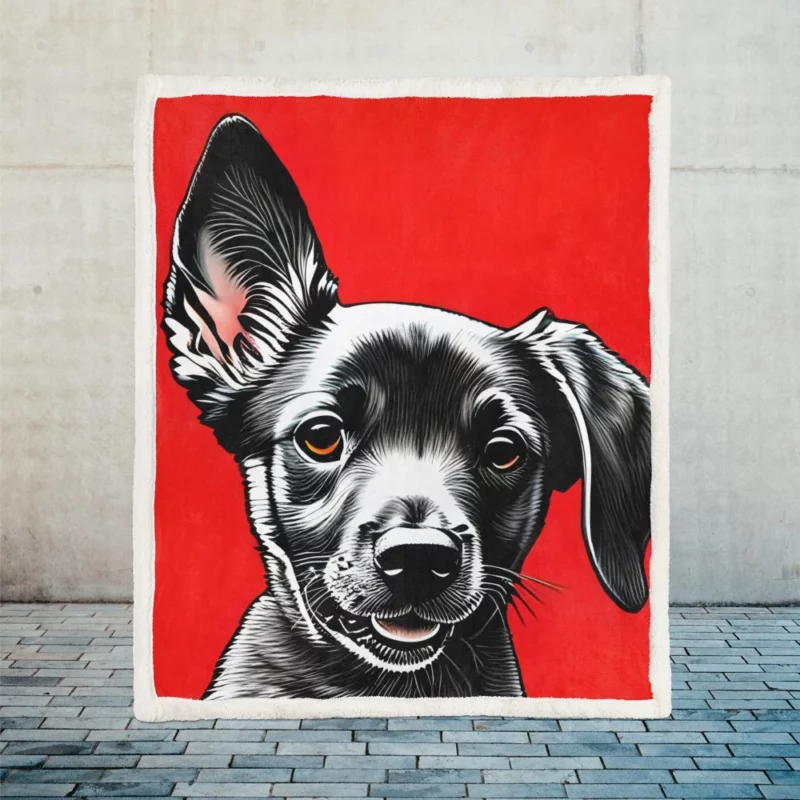 Charming Little Pooch Sherpa Fleece Blanket