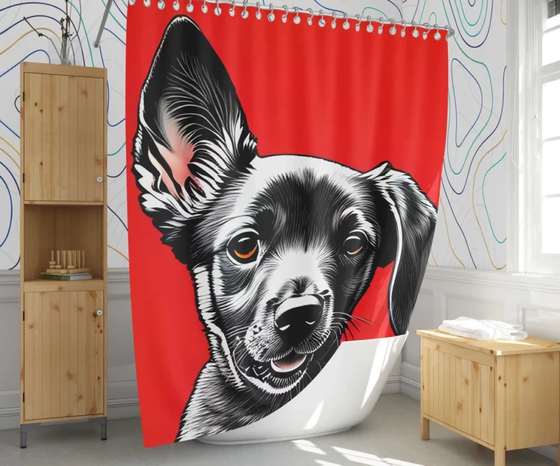 Charming Little Pooch Shower Curtain 1