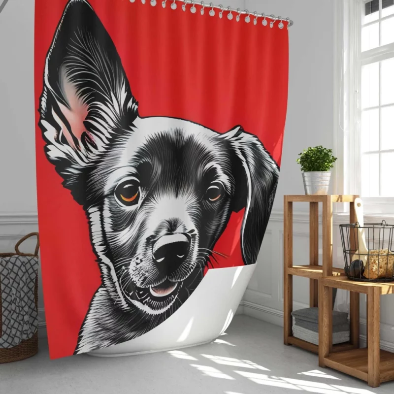 Charming Little Pooch Shower Curtain