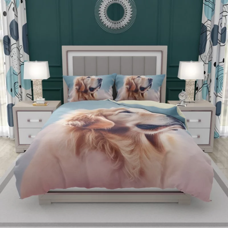 Cloudy Dog Background Bedding Set 1