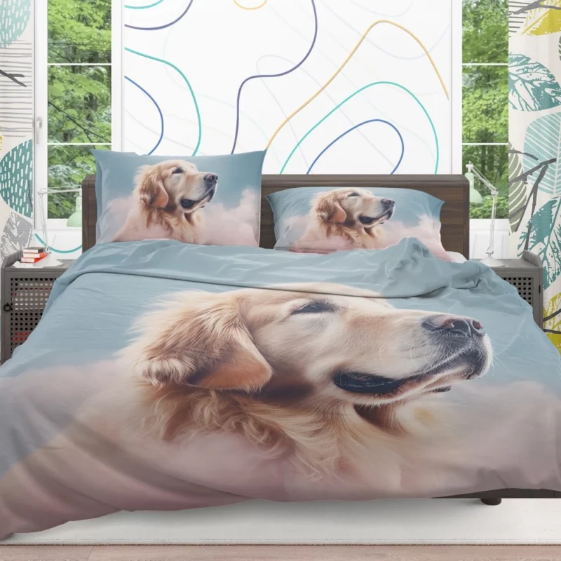 Cloudy Dog Background Bedding Set