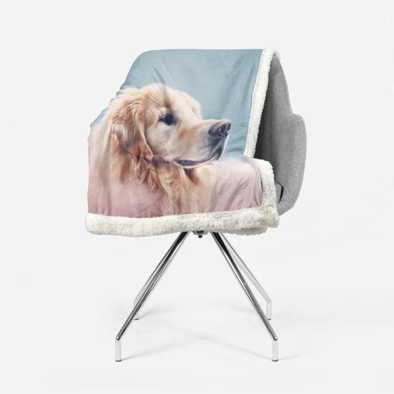 Cloudy Dog Background Sherpa Fleece Blanket 1