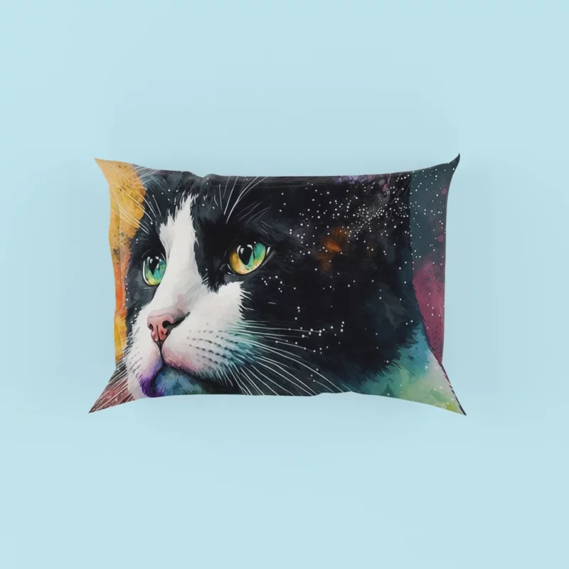 Colorful Cat on Background Pillow Cases