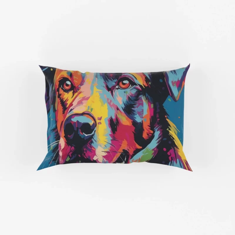 Colorful Dog Illustration Print Pillow Cases