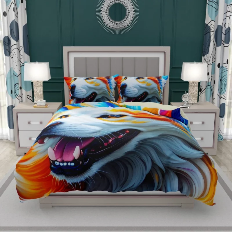 Colorful Fantastic Art Dog Print Bedding Set 1