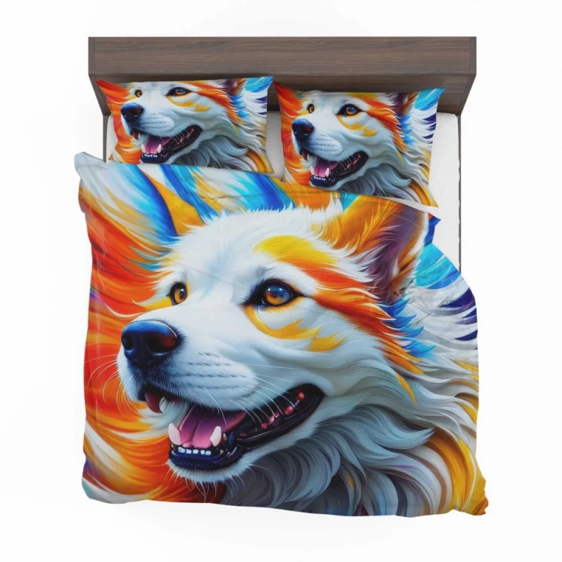 Colorful Fantastic Art Dog Print Bedding Set 2