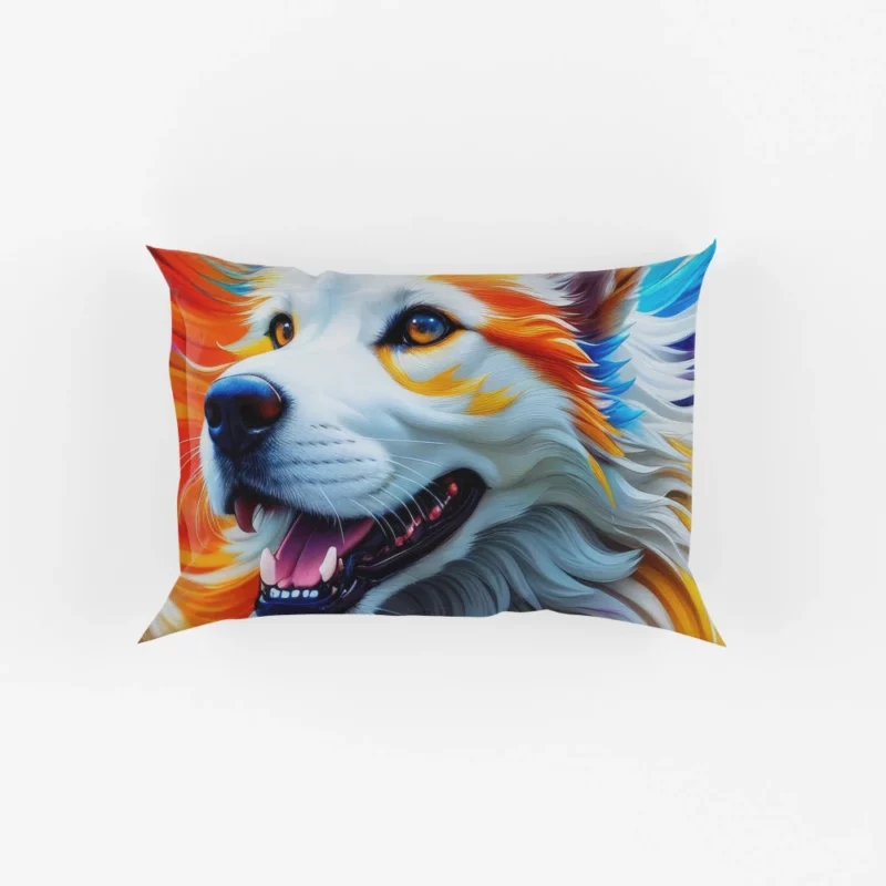 Colorful Fantastic Art Dog Print Pillow Cases