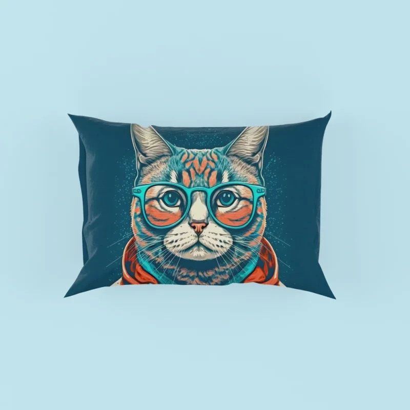 Cool Pop Art Cat Portrait Pillow Cases