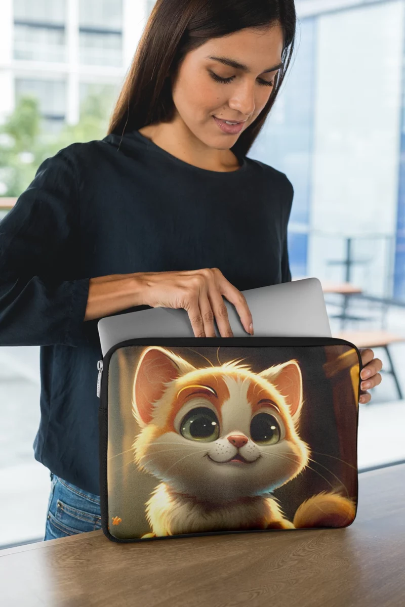 Cute Cartoon Cat Character Laptop Sleeve 1