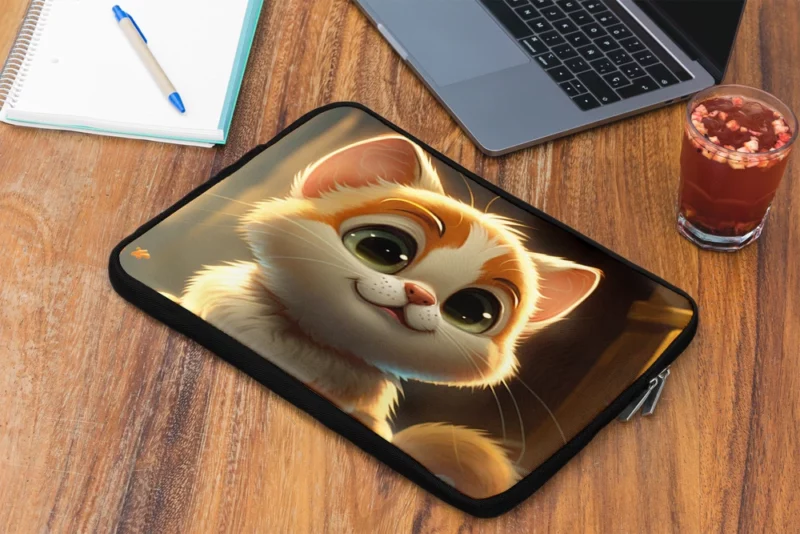 Cute Cartoon Cat Character Laptop Sleeve 2