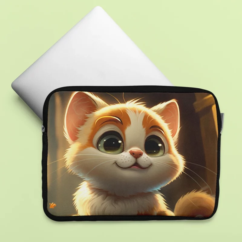 Cute Cartoon Cat Character Laptop Sleeve