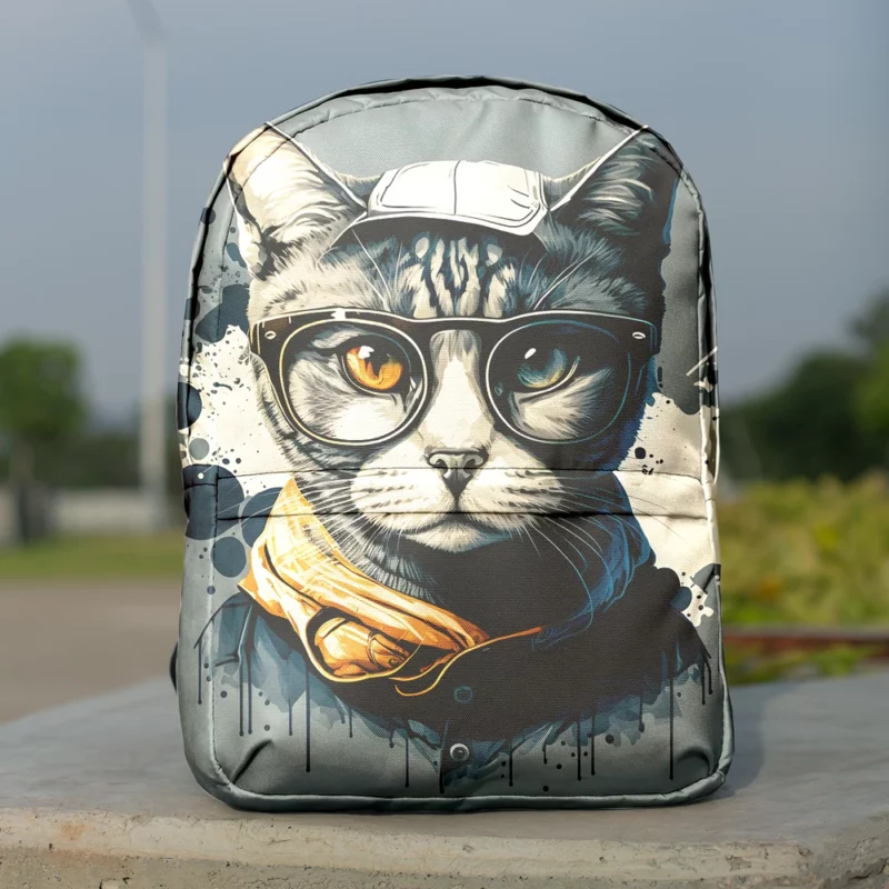 Cute Hand-Drawn Pop Art Cat Backpack