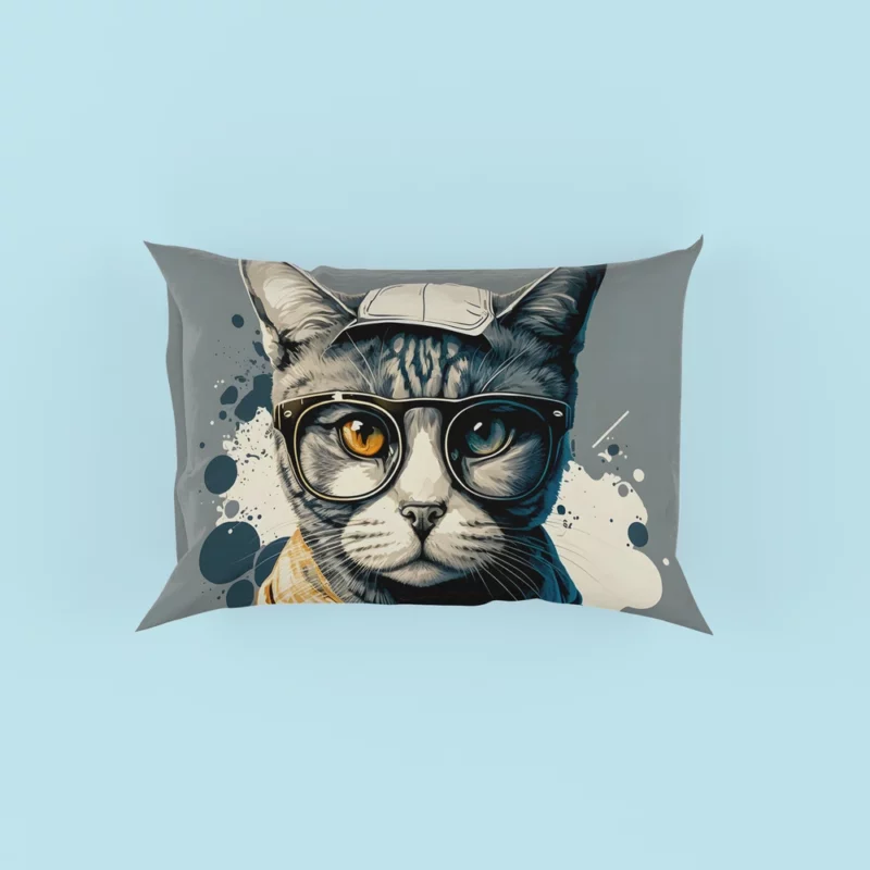 Cute Hand-Drawn Pop Art Cat Pillow Cases