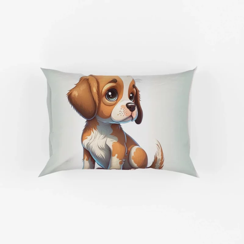 Cute Puppy Dog Portrait Print Pillow Cases