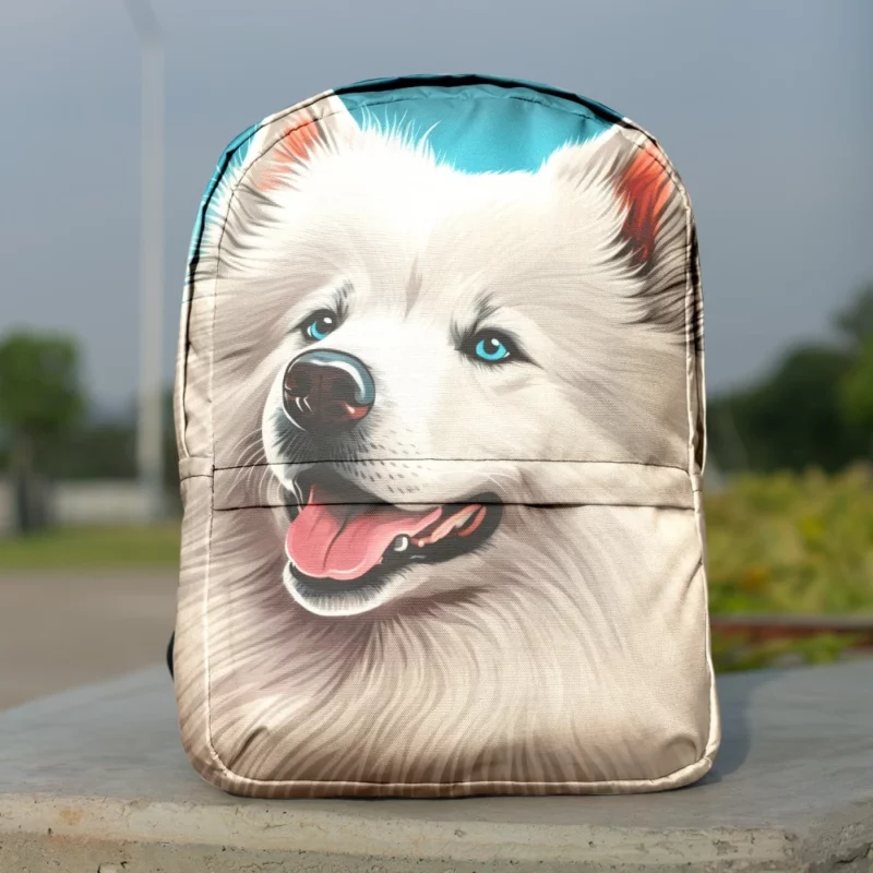 Cute Samoyed Dog Figurine Backpack