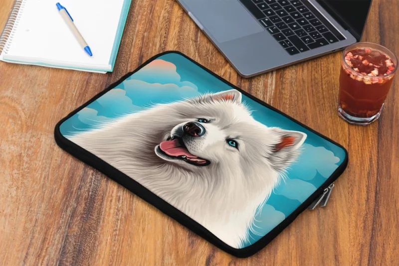 Cute Samoyed Dog Figurine Laptop Sleeve 2